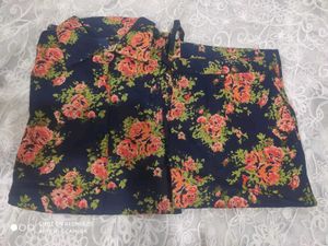 Floral Print Kurta Set for Women