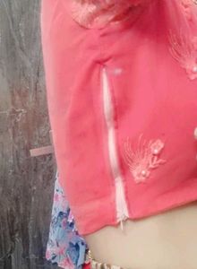 Exquisite Pink Floral Embellished Saree