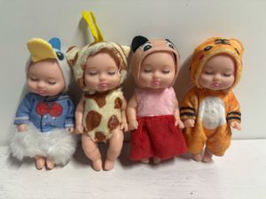 Set of 4 Baby Dolls in Animal Costumes
