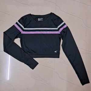 Cropped Active Wear T Shirt