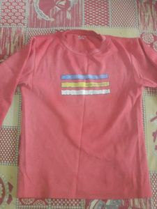 Coral Long Sleeve Graphic T-Shirt