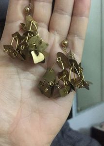 Statement Brass dangle Earrings