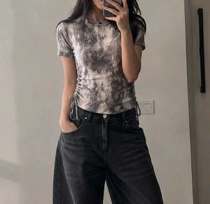 Tie-Dye Ruched T-Shirt