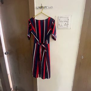 Striped Short Sleeve Dress