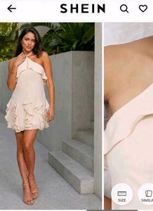 Chic Ruffle Halter Dress
