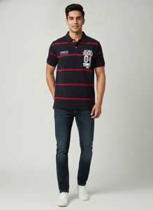 Men's Striped Polo T-Shirt