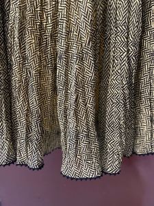 Bohemian Yellow &amp; Black Geometric Print Skirt