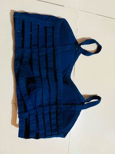 Navy Blue Cropped Tank Top