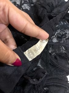 Sheer Black Lace Cami &amp; Skirt Set
