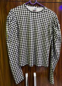 Gingham Print Top