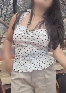 Polka Dot Ruffle Halter Top