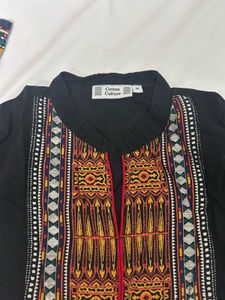 Embroidered Black Kurta
