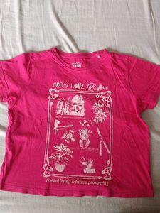 Bright Pink Graphic T-Shirt