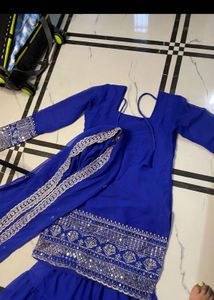 Royal Blue Sharara Suit Price Is Fixed