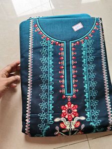 Printed unstitched dress Material