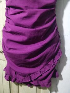 Purple Ruched Spaghetti  bodycon Dress 💜