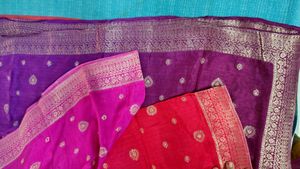 pure dola silk banarasi top n 2 duppatas
