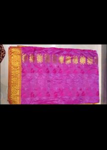Pink &amp; Gold Sari with Blouse