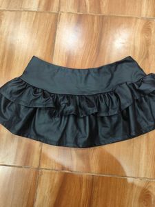 Black Ruffled Punk Mini Skirt