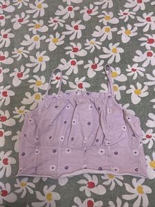 Cute Floral Print Crop Top