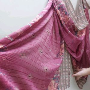 Printed Duppata In Beautiful Onion Pink Color