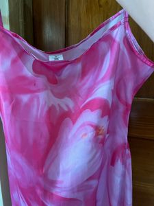 Pink Swirl Slip Dress