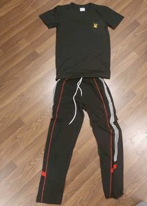 Women's Black T-Shirt and Pants Set