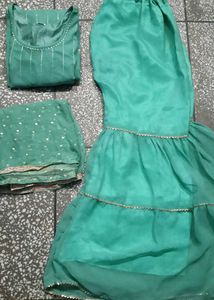 Beautiful Teal Kurta Set with Dupatta💚😉