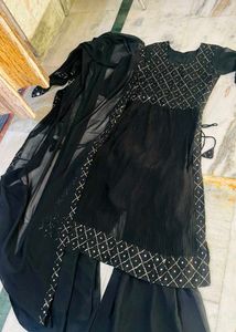 Elegant Black Kurta Set with Dupatta