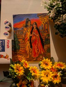 Ram and Sita Canvas Painting