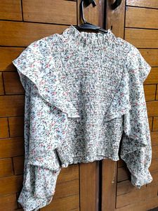 Chic Floral Ruffle Top