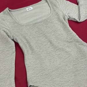 Beige Bodysuit Top
