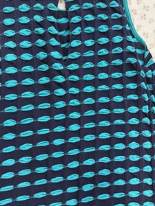 Blue Sleeveless Fitting Top