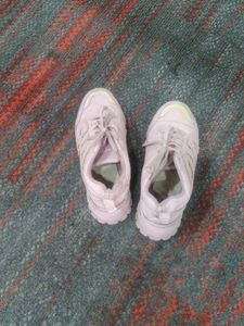 Light Pink Lace-Up Sneakers