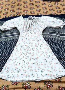 Floral Print Square Neck Dress
