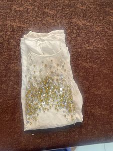 Sparkly Sequin Embellished CreamfreebieTop