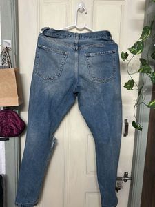 Vintage Wash Button Fly Jeans