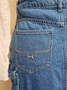 Cargo Denim Skirt