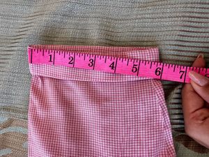 Pink Gingham Button-Up Shirt