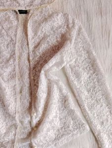 Asthetic Lace Jacket 🦢☁️✨