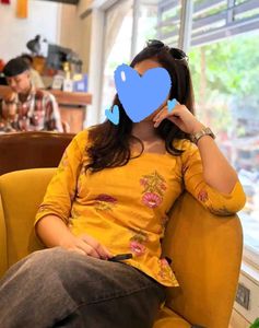 Yellow Floral Print Kurta