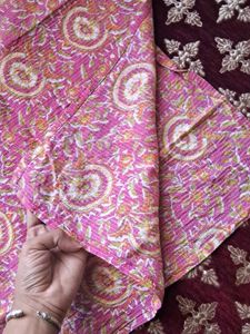 Pink Floral Print Kurta