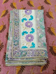 Embroidered Saree with Sequins