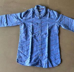 US POLO Stylish Blue Boys Full Sleeves Shirt