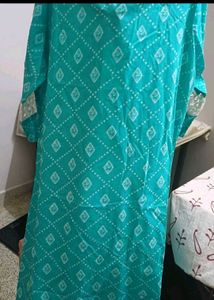 Teal Kurta with Diamond Pattern