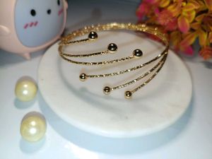 Elegant Gold Arm Cuff Bracelet