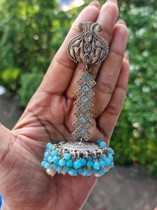 Stunning Blue Jhumka Earrings
