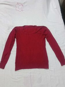 Cozy Red Long Sleeve Sweater