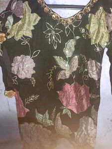 Designer Embroidered sharara set