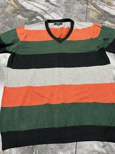 Striped V-Neck Sweater
